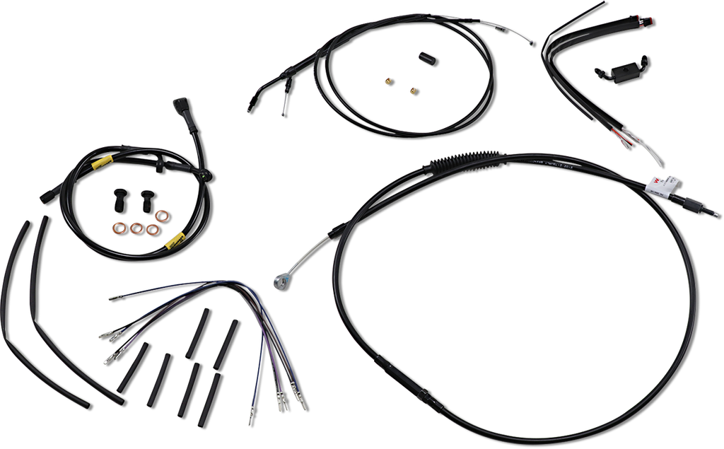 BURLY BRAND Handlebar Cable and Brake Line Kit for 16" Wide Glide Gorilla Handlebars Handlebar Cable and Brake Line Kit for Wide Glide Gorilla Handlebars - Team Dream Rides