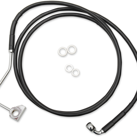 DRAG SPECIALTIES Brake Line - Front - Black - +8