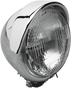 DRAG SPECIALTIES H-4 Headlight with Visor- 5-3/4" - Chrome 5-3/4" Chrome Headlight Assembly w/ Built-In Visor - Team Dream Rides