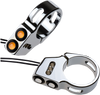 JOKER MACHINE Rat Eye LED Turn Signals - 41 mm - Chrome Rat Eye LED Fork Mount Turn Signals - Team Dream Rides