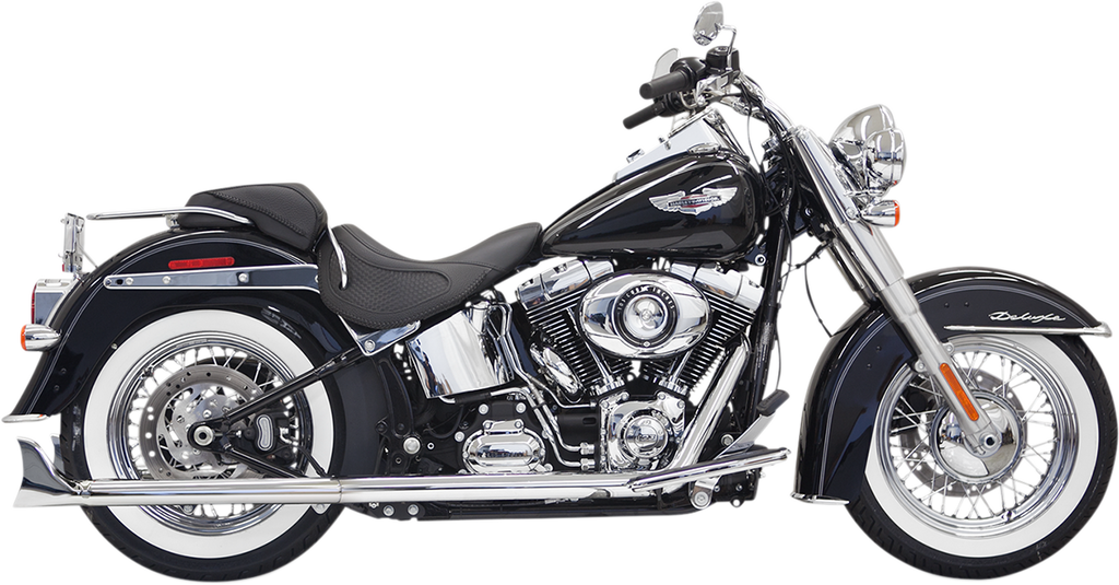BASSANI XHAUST Fishtail Exhaust with Baffle - 30" - Softail Fishtail True Dual Exhaust System — with Baffles - Team Dream Rides