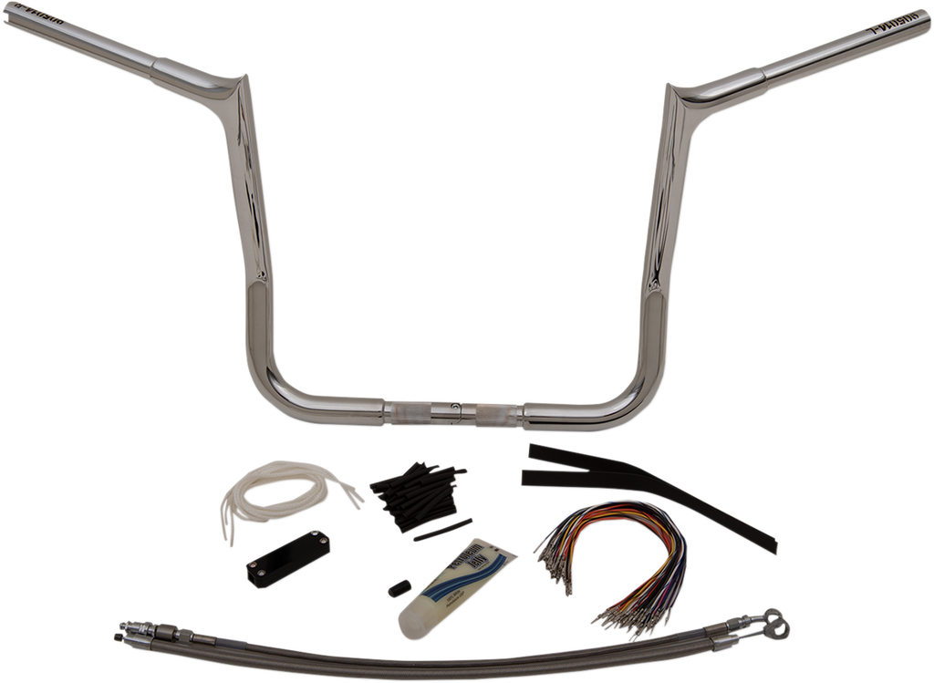 FAT BAGGERS INC. Chrome 14" Pointed Top Handlebar Kit 1-1/4" EZ Install Pointed Top Handlebar Kit - Team Dream Rides