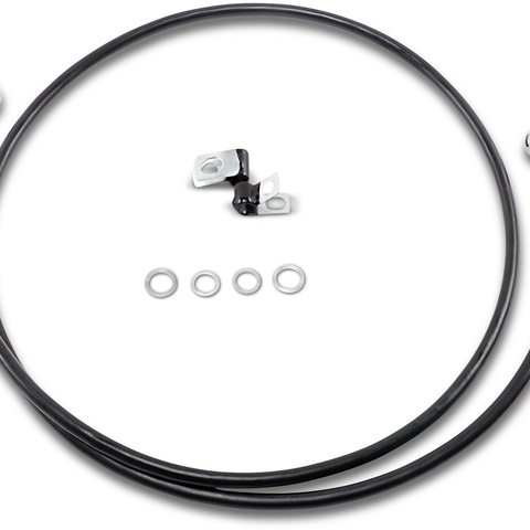 DRAG SPECIALTIES Brake Line - Front - Black - +10
