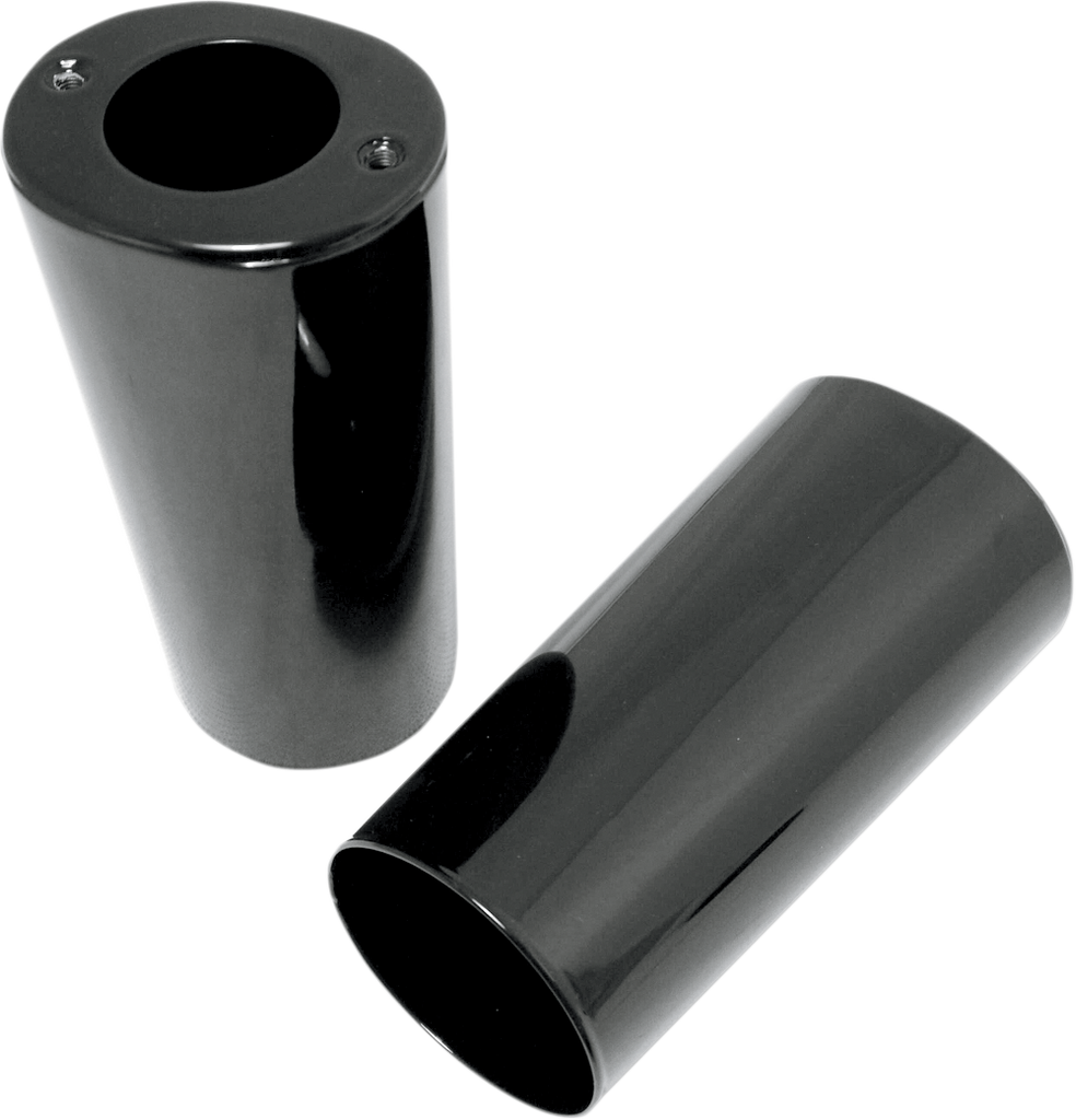 DRAG SPECIALTIES Fork Slider Covers - Gloss Black - Smooth - Stock Length - Replacement OEM Number 45964-86 Fork Slider Covers — Smooth - Team Dream Rides