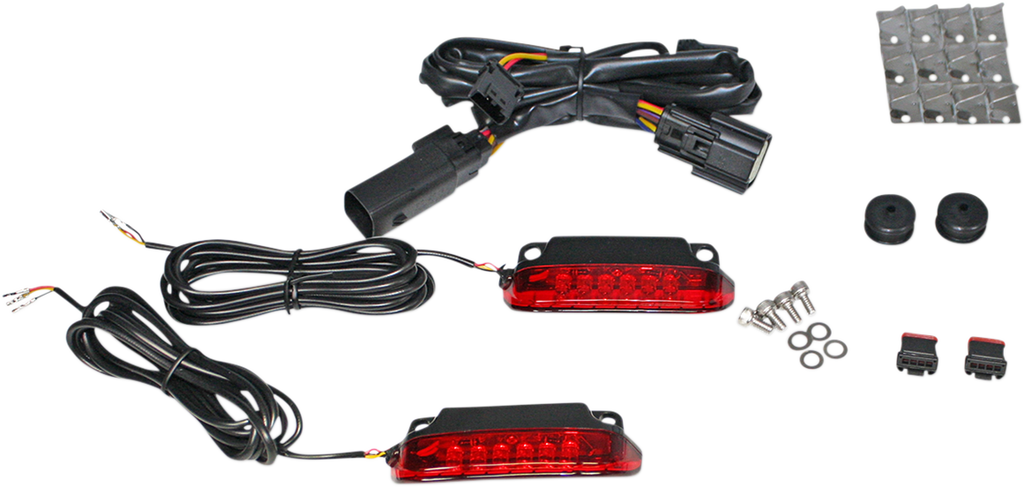 CUSTOM DYNAMICS Luggage Rack Light Bar - Red Luggage Rack LED Light Bar - Team Dream Rides