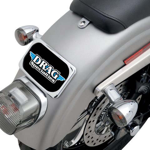 DRAG SPECIALTIES License Plate Mount - 3 Hole - Chrome Small Radius Three-Bolt Style License Plate Mount Assembly - Team Dream Rides