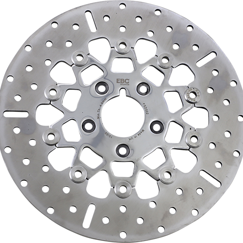 EBC Brake Rotor - Polished Carrier - FSD022 FSD Series Stainless Steel Front Brake Rotor for Big Twins - Team Dream Rides