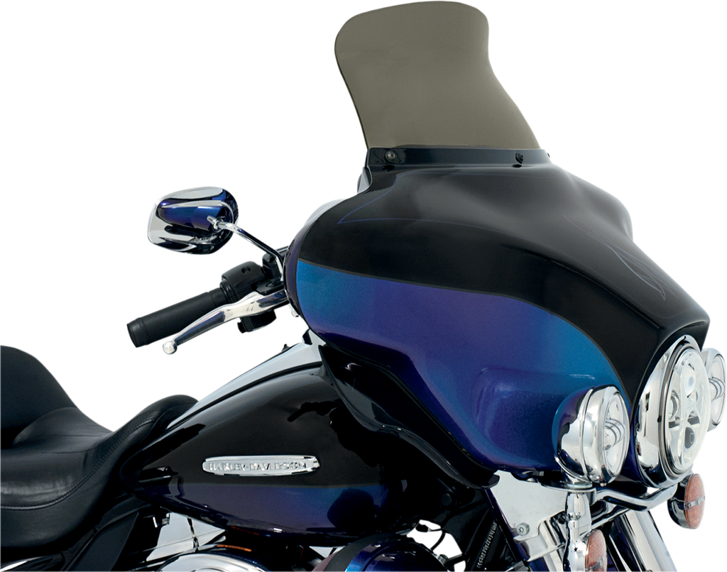MEMPHIS SHADES HD Spoiler Windshield - 9" - Smoke - FLH Spoiler Replacement Windshield for OE Fairings - Team Dream Rides