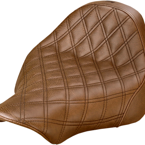SADDLEMEN Renegade Seat - Lattice Stitched - Brown - FXSB Renegade LS Solo Seat - Team Dream Rides