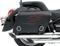 SADDLEMEN Flame Saddlebag - Red - Medium Highwayman Tattoo Saddlebags - Team Dream Rides