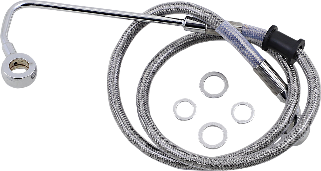 DRAG SPECIALTIES Brake Line - Softail '15-'17 - Stainless Steel Standard Length Brake Line Kit - Team Dream Rides