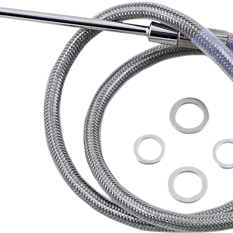 DRAG SPECIALTIES Brake Line - Softail '15-'17 - Stainless Steel Standard Length Brake Line Kit - Team Dream Rides