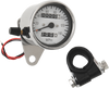 DRAG SPECIALTIES 2.4" MPH Mini LED Mechanical Speedometer/Indicators/Trip - Chrome Housing - White Face - 2:1 2.4" Mini Mechanical Speedometer - Team Dream Rides