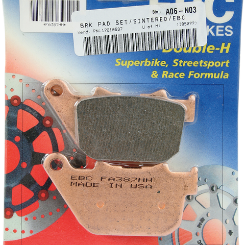 EBC HH Brake Pads - FA387HH Sintered Metal Harley/Buell  Brake Pad - Team Dream Rides