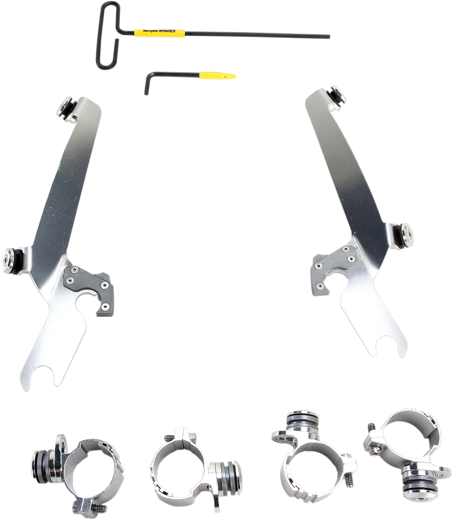 MEMPHIS SHADES HD Sportshield Trigger-Lock Mounting Kit - Polished - XL883 Sportshield Trigger-Lock Complete Mount Kit - Team Dream Rides