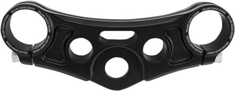 RSD Top Triple Clamp - Gloss Black - With Riser Holes Top Triple Clamp - Team Dream Rides