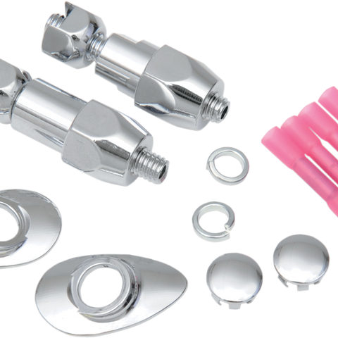 DRAG SPECIALTIES Turn Signal Relocation Kit - '03-'10 ST Chrome Rear Turn Signal Relocation Kits - Team Dream Rides