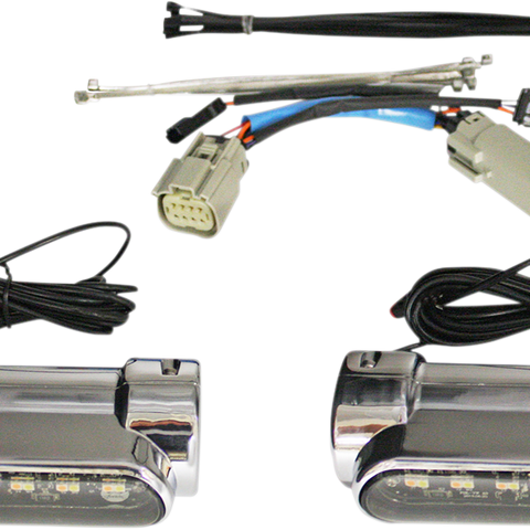 CUSTOM DYNAMICS Engine Guard Light - Triglide - Chrome Dynamic Amber/White Engine Guard LEDs - Team Dream Rides