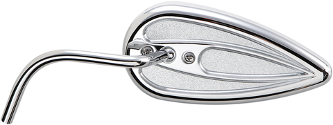 ARLEN NESS Tear Drop Mirror - Left Teardrop Mirror with Steel Stem - Team Dream Rides