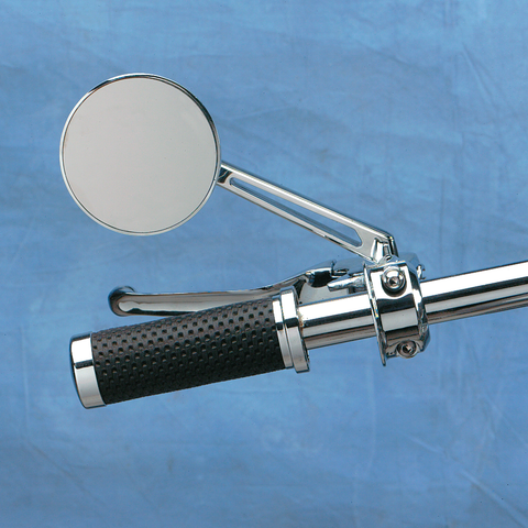 DRAG SPECIALTIES Round Mirror with Long Stem Round Series Mirror - Team Dream Rides