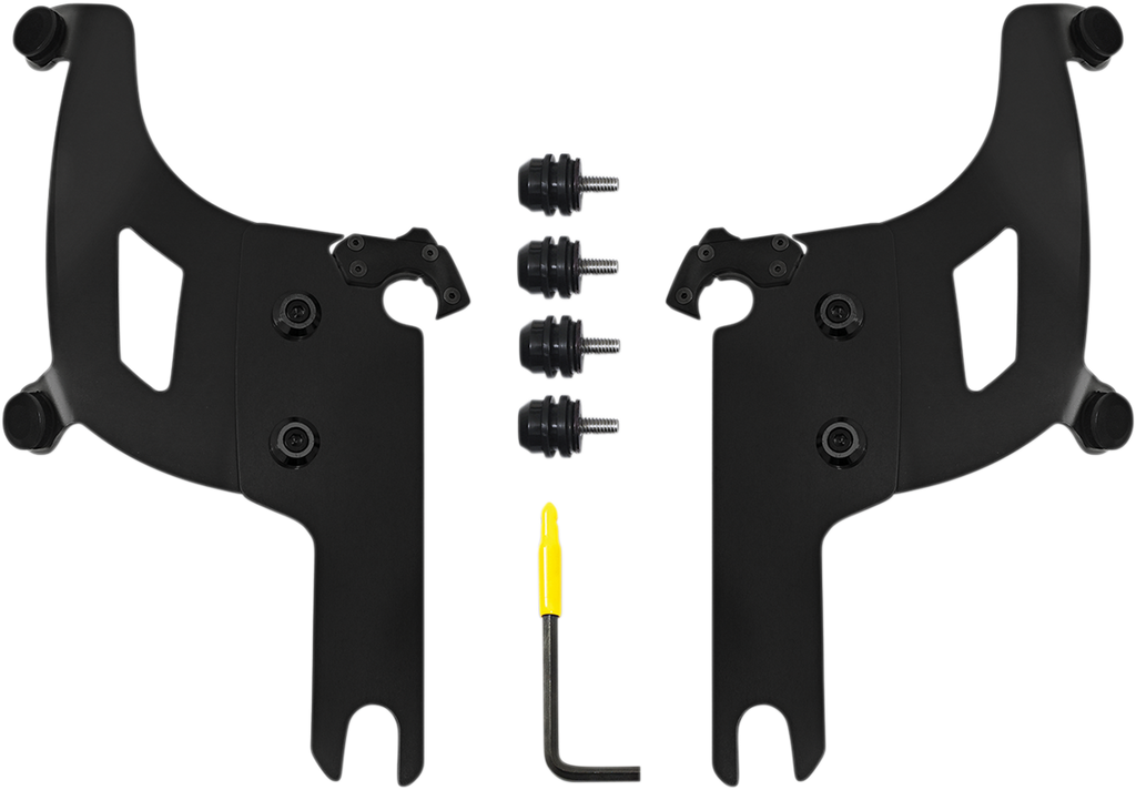 MEMPHIS SHADES HD Bullet Mounting Kit - Black - FLHRS/XS Bullet Fairing Trigger-Lock Hardware Kit - Team Dream Rides