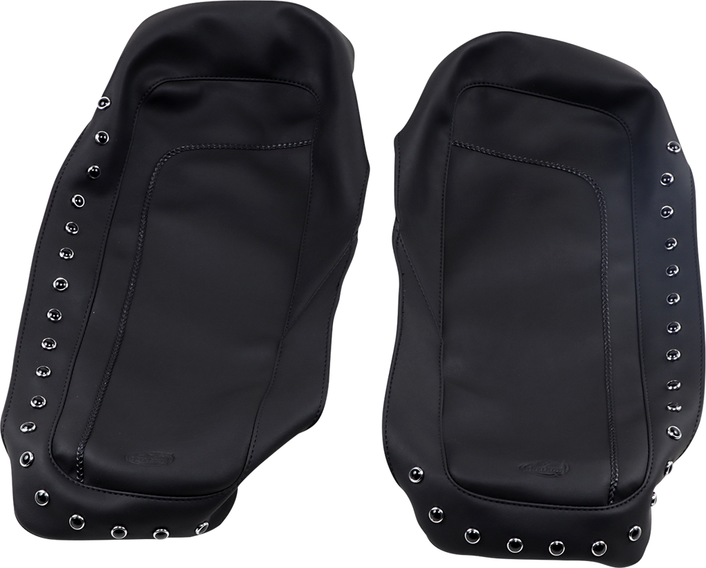 MUSTANG Saddlebag Cover Lid - Black Studded Saddlebag Lid Cover - Team Dream Rides