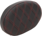 DRAG SPECIALTIES SEATS Backrest Pad - Oval - Double Diamond - Red Thread Backrest Pad - Team Dream Rides