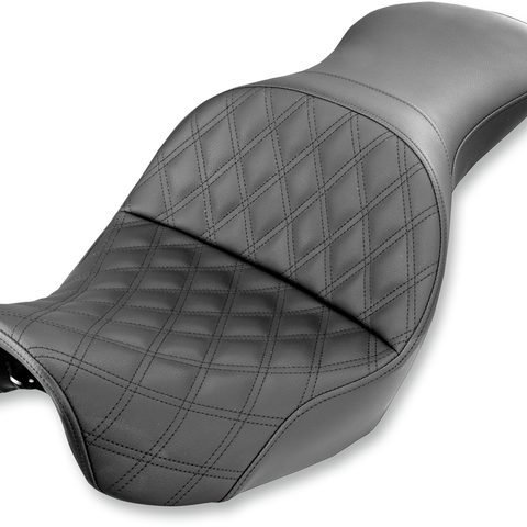 SADDLEMEN Explorer Seat - Lattice Stitched - Dyna Explorer LS  Seat - Team Dream Rides