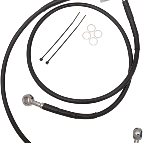 DRAG SPECIALTIES Brake Line - Front - Black - +2