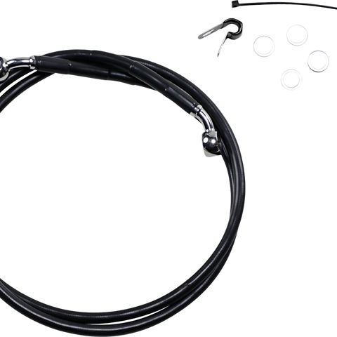 DRAG SPECIALTIES Brake Line - Front - Black - +10