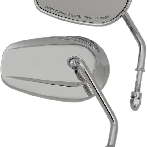 DRAG SPECIALTIES Replacement Mirrors - Short Stem - Chrome OEM-Style Teardrop Mirror - Team Dream Rides