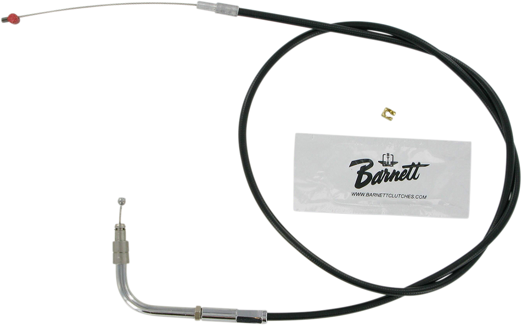 BARNETT Black Throttle Cable for '95 - '99 FLHTCU-I Black Vinyl Throttle/Idle Cable - Team Dream Rides