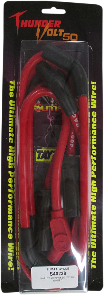 SUMAX 10.4 mm Spark Plug Wire - Red 409 Pro Race Custom-Fit Spark Plug Wire Kit - Team Dream Rides