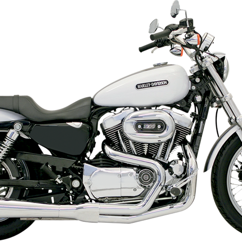 BASSANI XHAUST Road Rage Exhaust - Chrome - Short - '04-'13 XL Road Rage 2:1 Exhaust System - Team Dream Rides