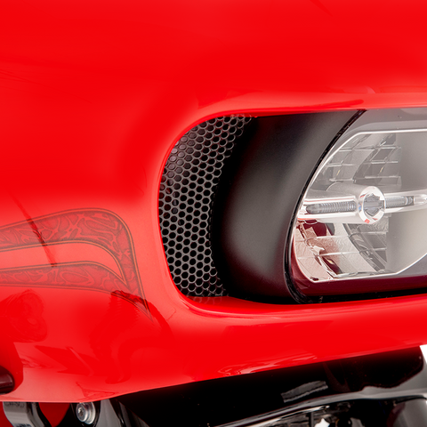 KLOCK WERKS Fairing Vent Screen - Round - Black Fairing Vent Screen - Team Dream Rides