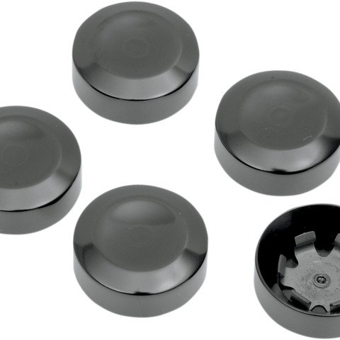 DRAG SPECIALTIES Rear Pulley Bolt Cover - Black Rear Pulley Bolt Covers - Team Dream Rides