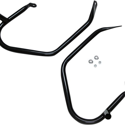 DRAG SPECIALTIES Saddlebag Guard - Black Low-Profile Saddlebag Guards - Team Dream Rides