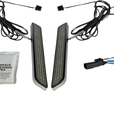 CUSTOM DYNAMICS LED Fork Light - Smoke - Chrome LED Front Fork Lightz™ - Team Dream Rides