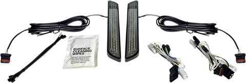 CUSTOM DYNAMICS LED Fork Light - Smoke - Black LED Front Fork Lightz™ - Team Dream Rides