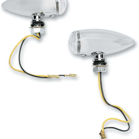 DRAG SPECIALTIES Bullet LED Marker Lights - Smooth - Clear Chrome Marker Lights — Marker Light - Team Dream Rides