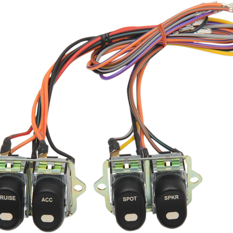 DRAG SPECIALTIES Rocker Switch Assembly - '96-'13 FLT Inner Fairing Cap Switch Kit - Team Dream Rides