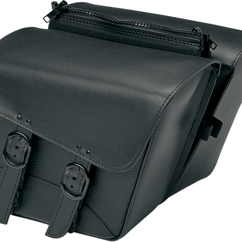 WILLIE & MAX LUGGAGE Compact Black Jack Saddlebag - Slant - Small Compact Black Jack Saddlebags - Team Dream Rides