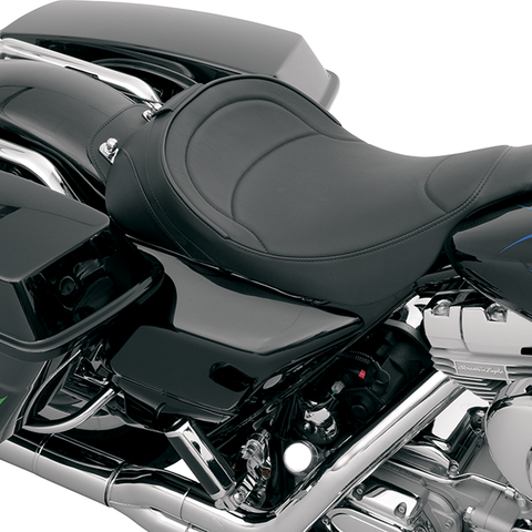 DRAG SPECIALTIES SEATS Solo Seat - Mild Stitched - Driver Backrest - FLT '97-'07 Backrest Compatible Solo Seat — Mild Stitched - Team Dream Rides