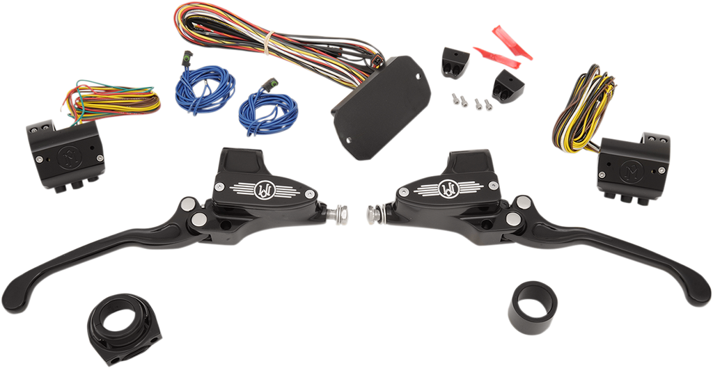 PERFORMANCE MACHINE (PM) Black 9/16" Master Cylinder Hydraulic Handlebar Controls CAN-Bus Handlebar Control Kit - Team Dream Rides