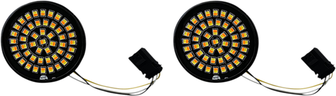 CUSTOM DYNAMICS LED Turn Signal Insert - Amber/White - CVO Genesis® 4 Solid Amber/White (Halo Free) LED Turn Signal Inserts for CVO™ - Team Dream Rides