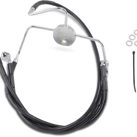 DRAG SPECIALTIES Brake Line - Front - Black - +2