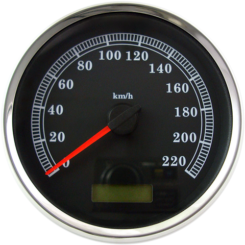 DRAG SPECIALTIES Electronic Speedometer - Black - 220 KPH 5