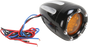 ARLEN NESS LED Deep Cut Signals - Black/Amber - White Ring Deep Cut Factory Style Turn Signals W/ LED Fire Ring - Team Dream Rides