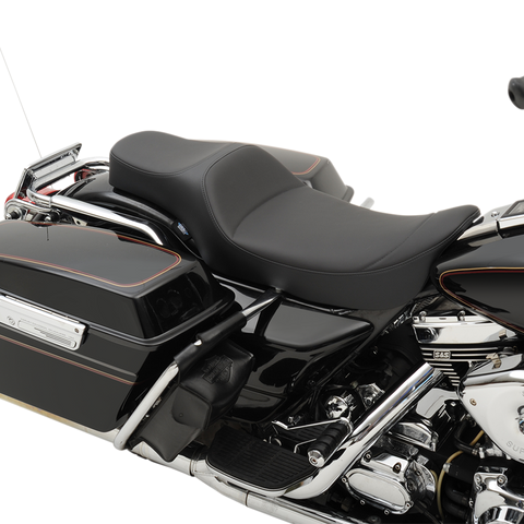 DRAG SPECIALTIES SEATS Extended Reach Predator Seat - Flame Stitched - FL '97-'07 Extended Reach 2-Up Predator  Seat - Team Dream Rides