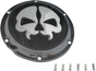 DRAG SPECIALTIES Split Skull Derby Cover - Black Split Skull Derby Cover - Team Dream Rides